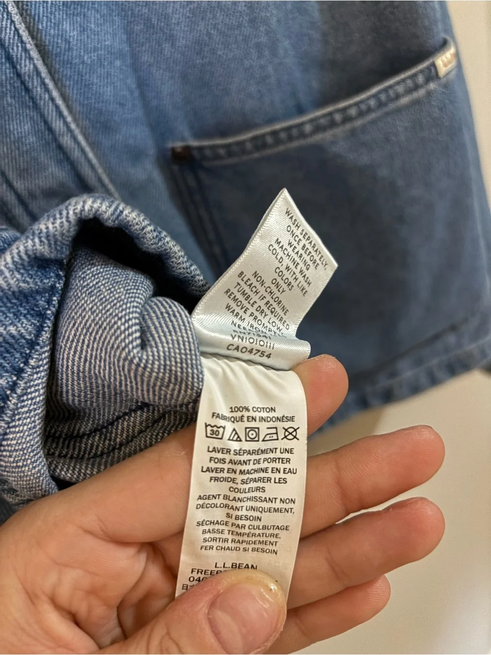 L.L. Bean Signature Denim Chore Shirt Jacket - Size XS - Picture 8 of 9